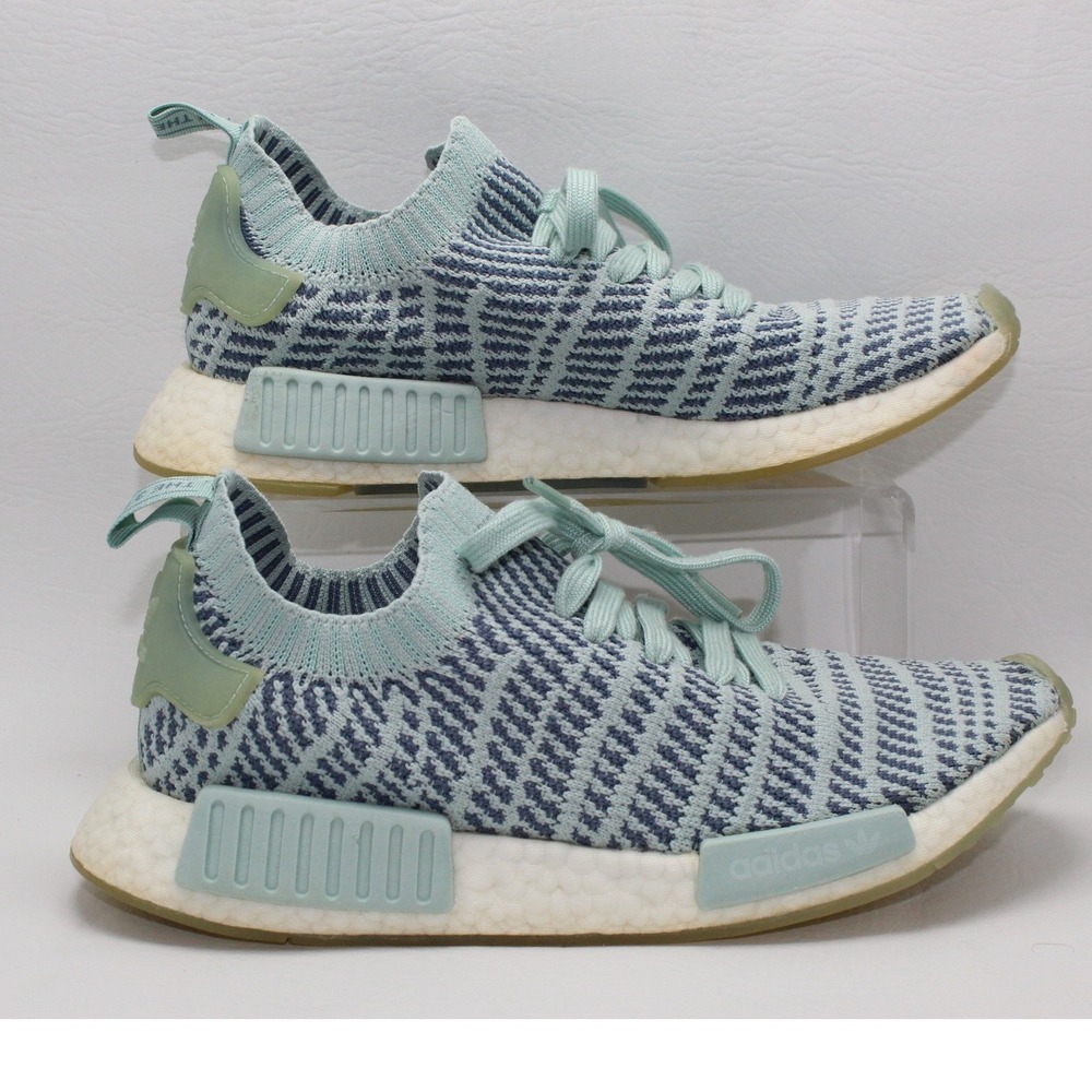 Adidas NMD R1 Primeknit STLT Ash Green Raw Steel CQ2031 Womens Size 8